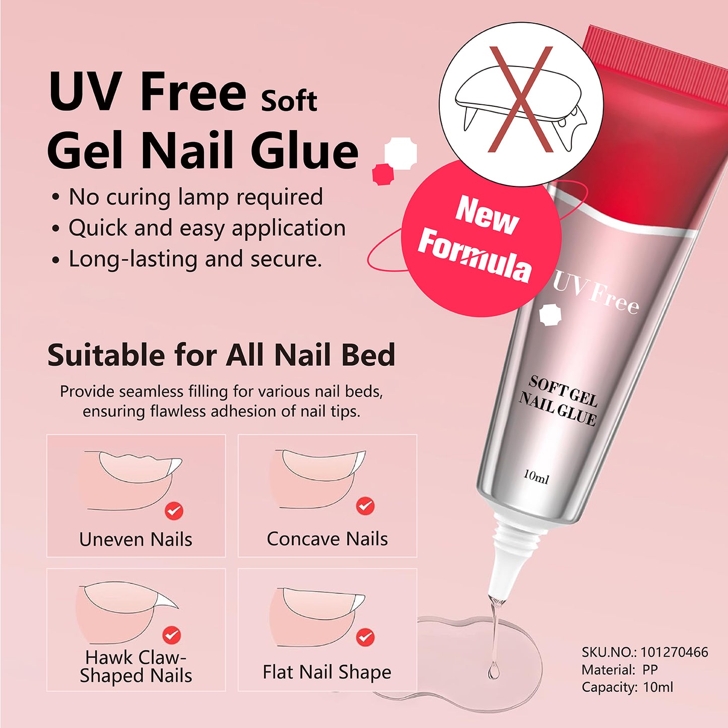 UUU BEAUTY UV Free Soft Gel Nail Glue